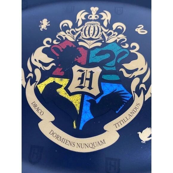 Harry Potter Hogwarts Oval Serving Platter Tray Ceramic Black/Gold Crests NEW - Picture 8 of 9